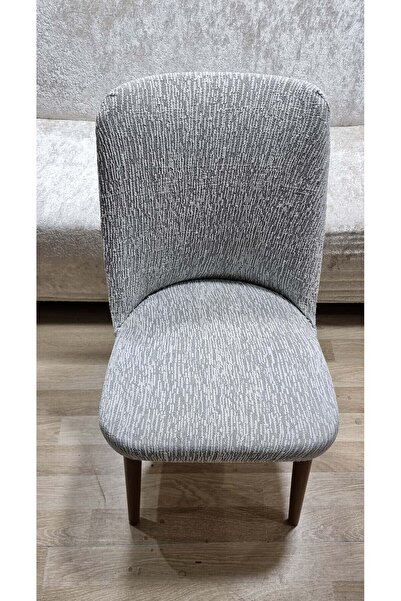 Rişte Home 6lı A Kalite Jakarli Ağaç Desen Yüksek Kaliteli Esnek Lastikli Oval Sandalye Kılıfı 6 Adet