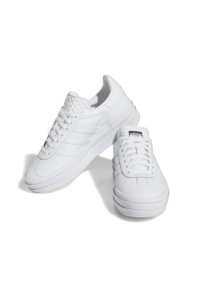 adidas Pantofi sport cu platformă pentru femei Gazelle Bold, alb