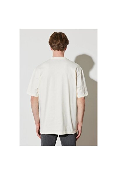 WRANGLER Λευκό ανδρικό μπλουζάκι με λαιμόκοψη