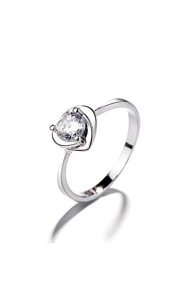 delis Inel Argint 925, Jw1395, Model Elegant Cu Piatra, Placat Cu Rodiu