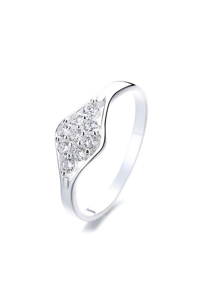 delis Inel Argint 925, Jw1378, Model Elegant Cu Pietre, Placat Cu Rodiu