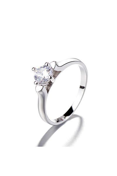 delis Inel Argint 925, Jw1393, Model Elegant Cu Piatra, Placat Cu Rodiu