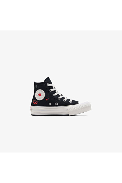 Converse Chuck Taylor All Star EVA Lift Platform Y2K Heart Çocuk Siyah Sneaker