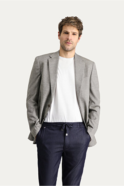 Kiğılı Класична сорочка з льону з візерунком