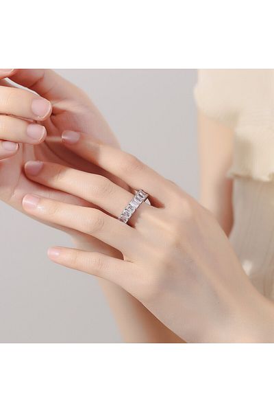 delis Inel Argint 925, Jw881, Model Verigheta, Placat Cu Rodiu