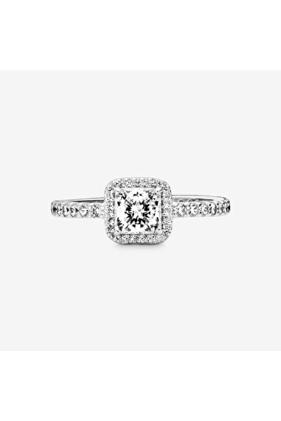 delis Inel Argint 925, Jw627, Model Cu Zirconiu Patrat, Placat Cu Rodiu