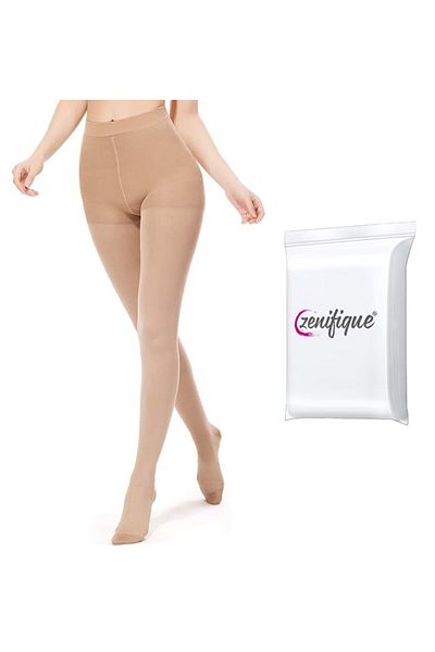 zenifique Zenifique High Compression Pantyhose 23-32 Mmhg, Beige, Size XL
