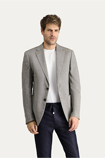 Kiğılı Класична сорочка з льону з візерунком