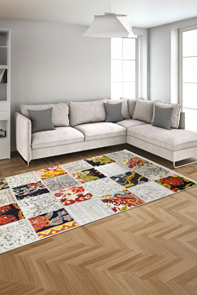 RAME HOME Otantik Dijital Baskı Kaymaz Taban Halı