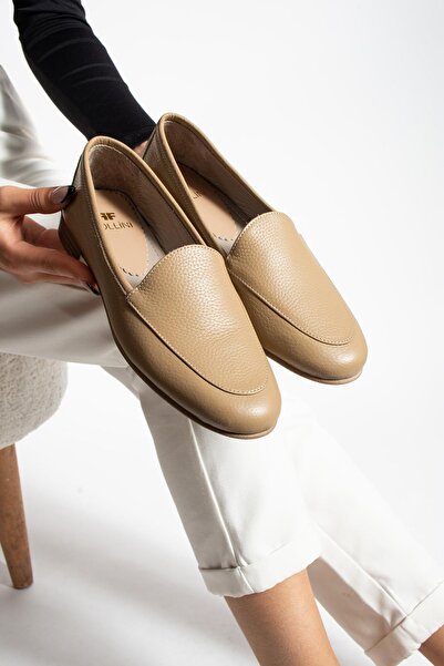 FOLLİNİ Γυναικείες μπαλαρίνες από γνήσιο δέρμα Mink