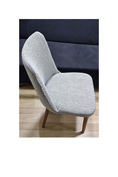 Rişte Home Jakarli Ağaç Desen Yüksek Kaliteli Esnek Lastikli Oval Sandalye Kılıfı 1 Adet