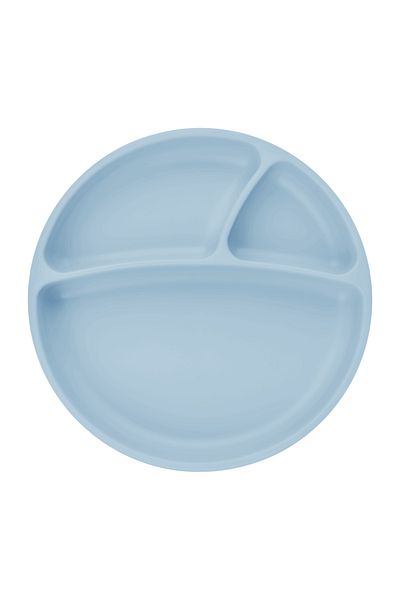 OiOi 6 Bear Vacuum Bottom Portion Blue Silicone Plate