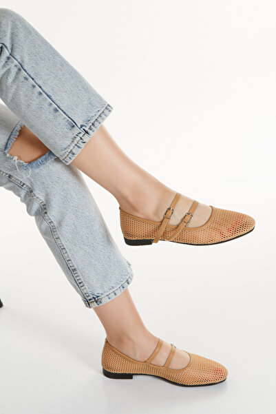 MALENTA Жіночі щоденні балетки з сіткою та застібкою, зручне взуття