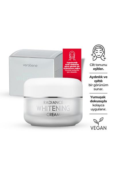 VEROBENE Radiance Whitening Cream Anti-Blemish Tone Equalizing and Brightening Moisturizing Cream Korea 50ml