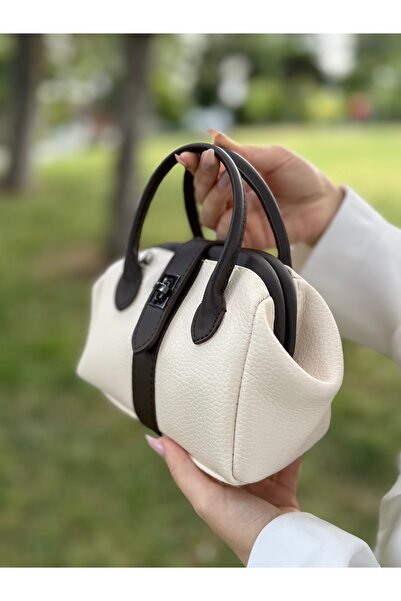 DEV 3 ADAM Nçs Cream Brown Mini Women's Hand and Shoulder Bag - Minimal of Elegance (En:18~Boy:13)