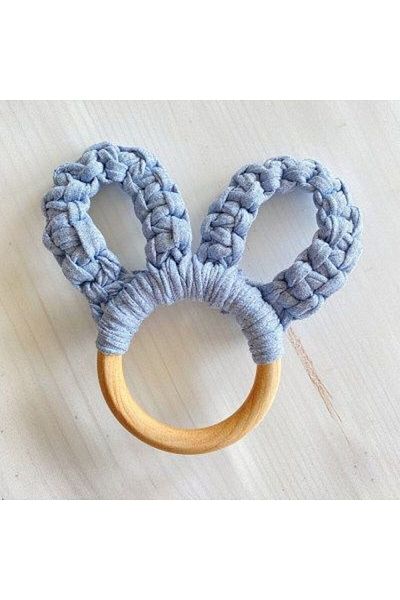 Tasarı Sanatı Child/Baby Special Design 100% Natural Cotton Rope Rabbit Ear Teether-Teether