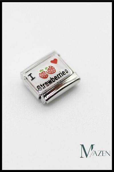 MAZEN 1Pcs Italian Bracelet Charms Strawberry - Italian Bracelet Compatible Charm