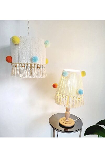 Tasarı Sanatı Bebek / Çocuk Odası Makrome Özel Tasarım Abajur-avize Aydınlatm...