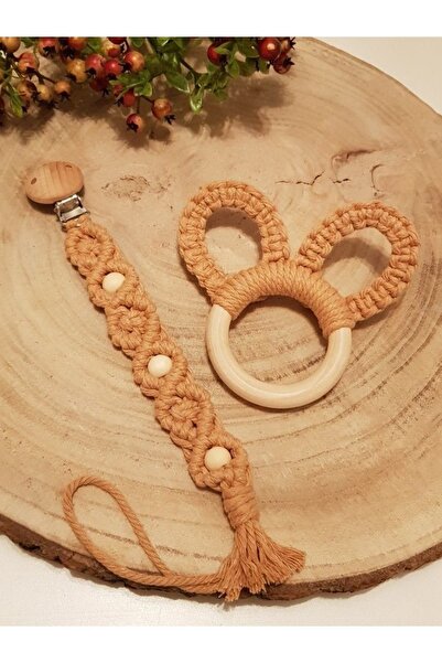 Tasarı Sanatı Çocuk/bebek Özel Tasarım %100 Doğal Pamuk Ip Tavşan Kulak Dişli...