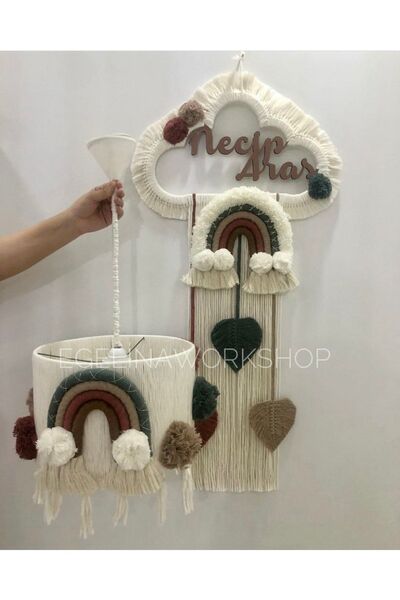 Tasarı Sanatı Bebek/çocuk Odası Özel Tasarım Erkek-kız Bebek Makrome Isimli K...