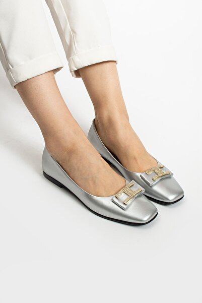 FOLLİNİ Balerini de damă din piele naturală Lame