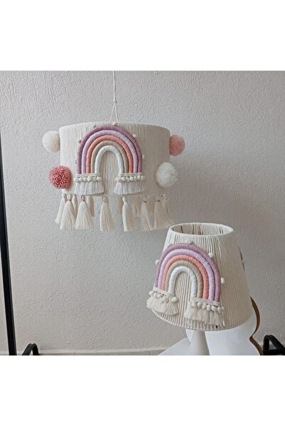 Tasarı Sanatı Bebek/çocuk Odası Makrome Özel Tasarım Avize Abajur(AHŞAP AYAKT...