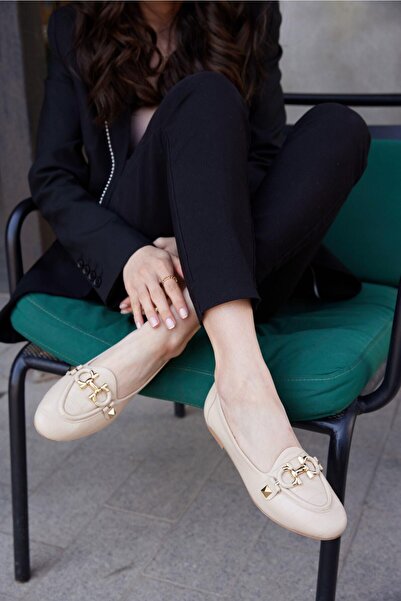 FOLLİNİ Γυναικείες μπαλαρίνες από γνήσιο δέρμα σε χρώμα δέρματος