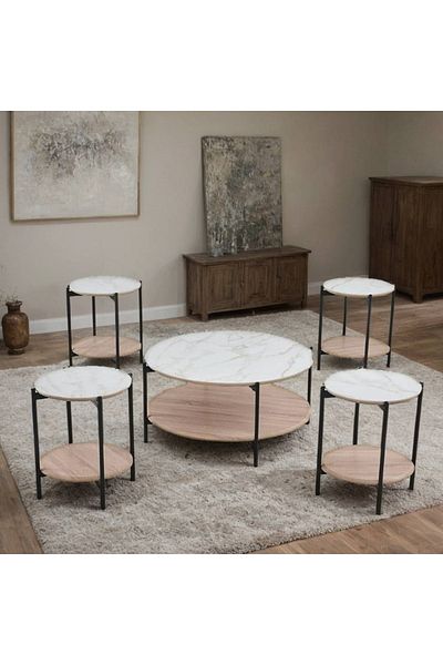 DEC4 Elegant and modern 4+1 tea table set