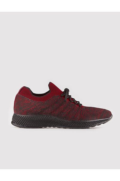 Cabani Knitwear Claret Red Lace-Up Men's Sports Shoes