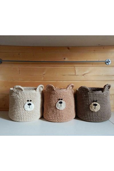 Tasarı Sanatı Baby/Kid's Room Special Design Multi-Purpose Decorative/ Play Basket-Box Wooden Base (Tile Color)