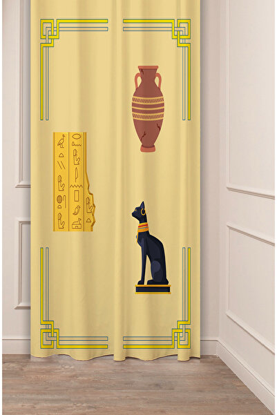 GREENDECOR مزهرية تاريخ مصر العرقي العتيقة نمط ذهبي تصميم خاص مطبوع رقمي (جنا...