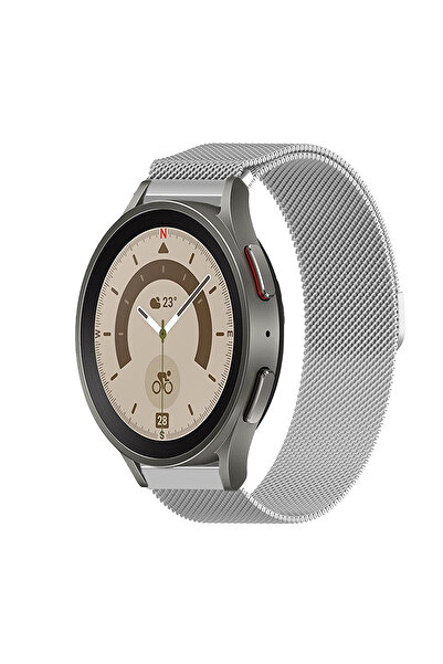 Tagomoon Samsung Galaxy Watch 6 40mm / 44mm Uyumlu Kordon Hasır Metal Örgü Ta...