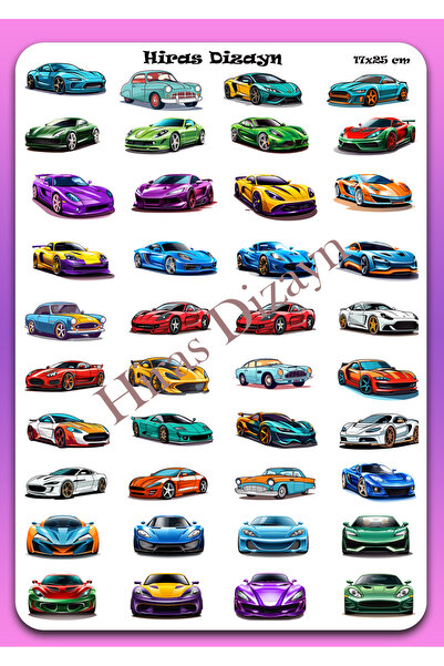 Hiras Dizayn 17x25 سنتيمتر حجم كبير السيارات الرياضية ملصق ملصق ورقة 40 قطعة ...