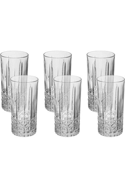 Alsaif Gallery Al Saif Gallery Glass Cups Set, 6 Pieces - Clear
