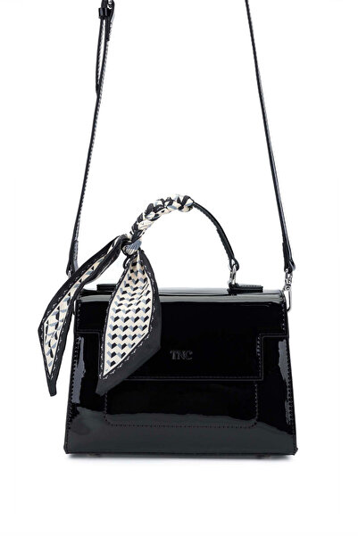 Tamer Tanca Kadın Vegan Siyah Rugan Kol Çantası