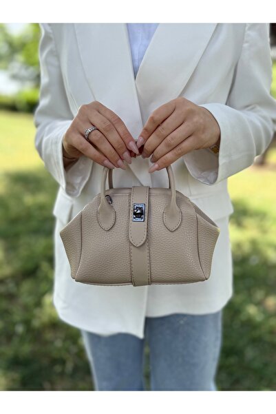 DEV 3 ADAM Geantă de mână și de umăr pentru femei Nçs Vizon Mini - Starea minimă a eleganței (L:18~L:13)