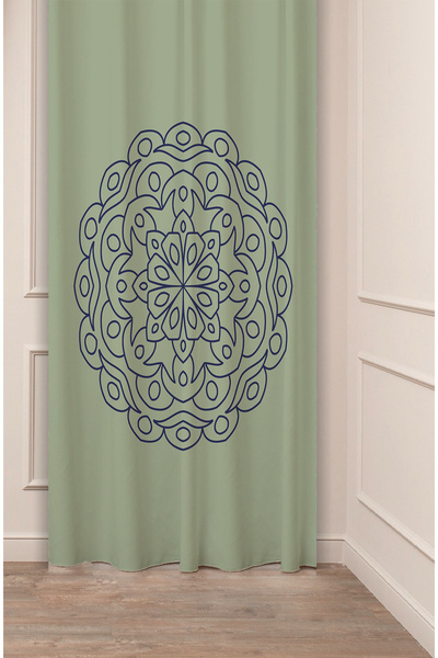 GREENDECOR ماندالا بوهيمية خط هندسي منقوش تصميم خاص مطبوع رقميًا (جناح واحد) ...
