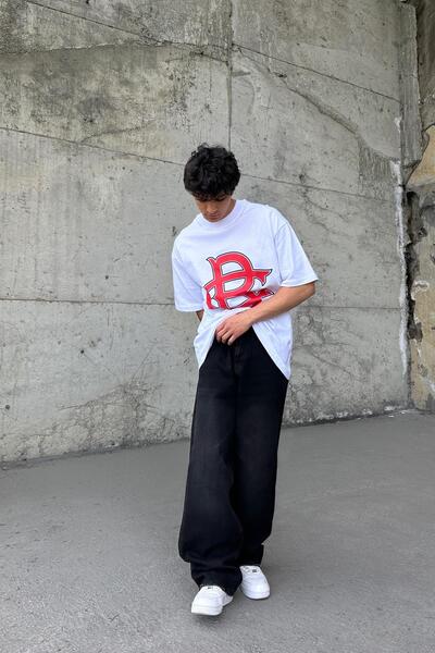 Flaw Wear Basic Acid Wash Baggy Jean