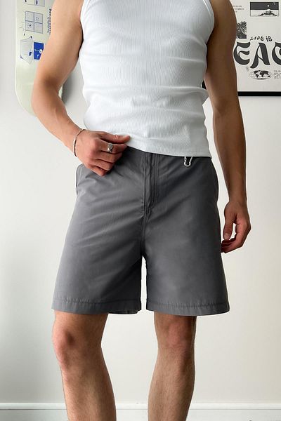 Flaw Wear Extra Comfortable Gray Fabric Shorts