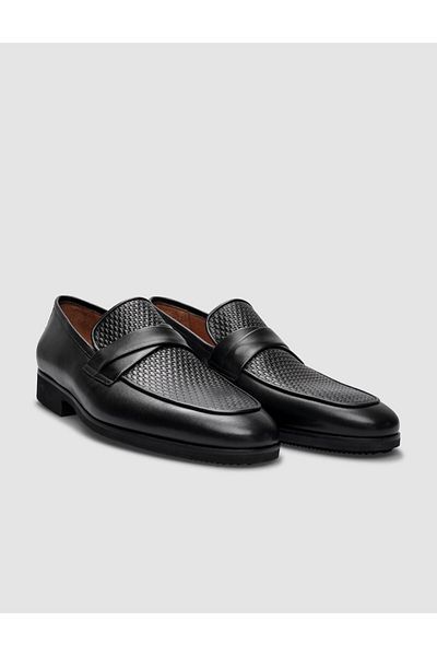 Cabani 100% Genuine Leather Black Men's Classic Shoes