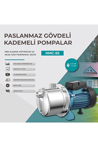 KAYSU HMC-5S - PASLANMAZ GÖVDELİ KADEMELİ POMPALAR