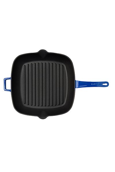 Lava Cast Square Grill Pan Cast Iron Solid Handle Size 28x28cm