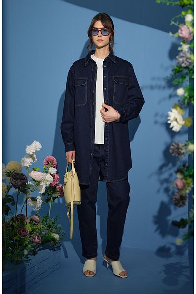 Fatma Atasoy Mom Navy Blue Jean