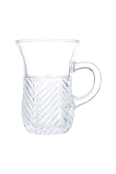 Alsaif Gallery Al Saif Gallery Glass Tea Bialat Serving Set, 6 Pieces - Clear