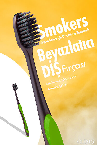 Glimo Smokers Beyazlatıcı Diş Fırçası | Sigara & Çay Lekelerine Karşı | Plak ...