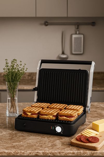 Arnell Primo Toaster |   2000W Power |   Non-Stick Plate |   Toaster with Oil Chamber and Thermostat