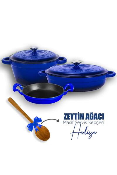 Lava Döküm 3x New Heritage Serisi Döküm Demir Tencere Tava Seti