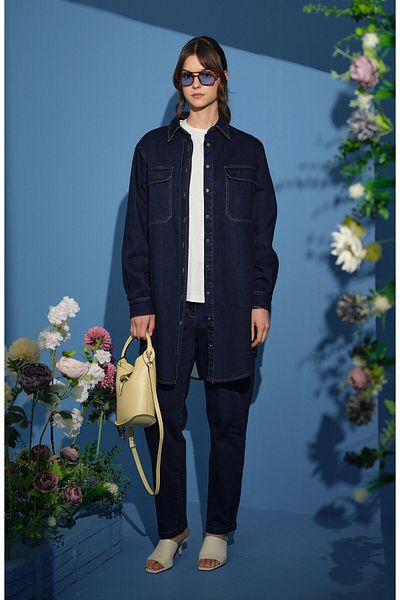 Fatma Atasoy Mom Navy Blue Jean