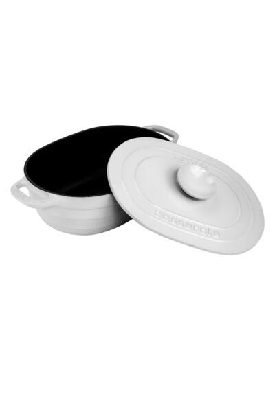 Lava Döküm Oval Tencere Döküm Demir Kapak Experience Majolik Serisi Ölçü 24x33cm.