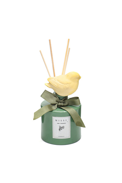 Missi 200 ml Yeşil Şişe Kuş Taşlı Gardenya Oda Kokusu